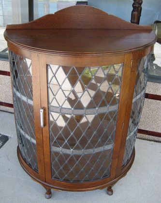 Silky Oak China Cabinet   SOLD